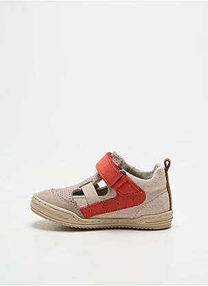 Bottillons fermeture scratch bout rond rouge KICKERS fille