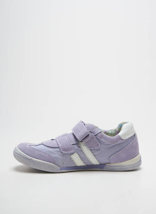 Baskets semelle amovible bout rond violet NOËL fille