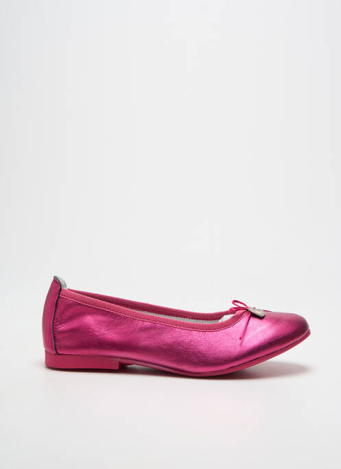 Ballerines tissage satiné chiquet rose TTY fille