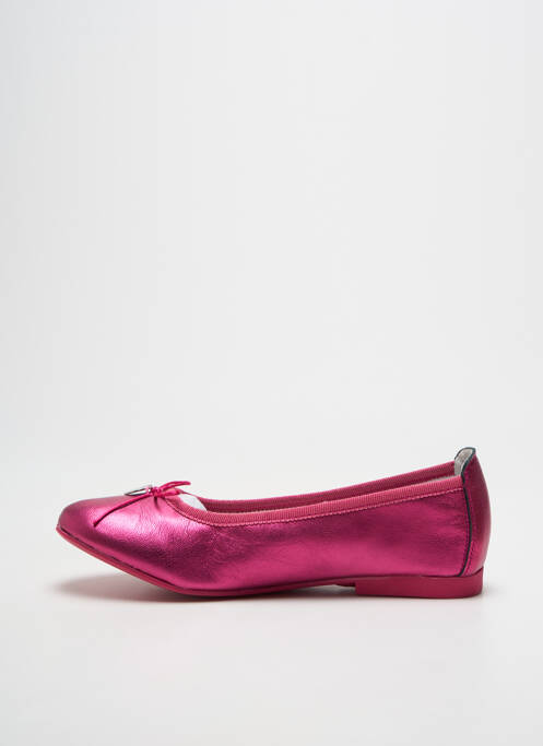 Ballerines tissage satiné chiquet rose TTY fille