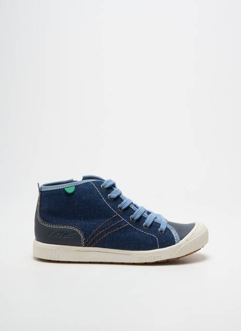 Bottines/boots fermeture zip et lacets bout rond bleu KICKERS garcon