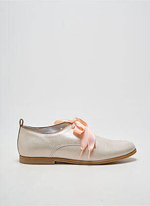 Derbies tissage satiné chiquet argent BELLAMY fille
