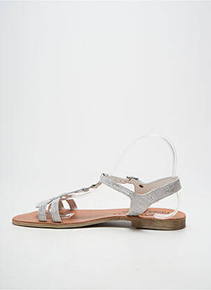 Sandales/nu pieds chiquet talon plat jusqu'à 3cm argent BELLAMY femme