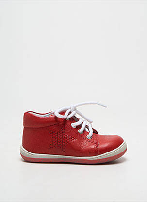 Bottines/boots tissage satiné bout rond rouge BELLAMY garçon