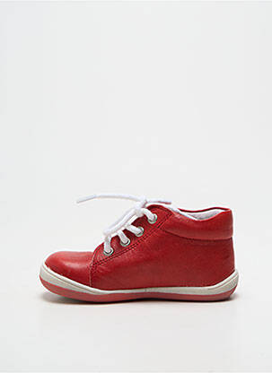 Bottines/boots tissage satiné bout rond rouge BELLAMY garçon