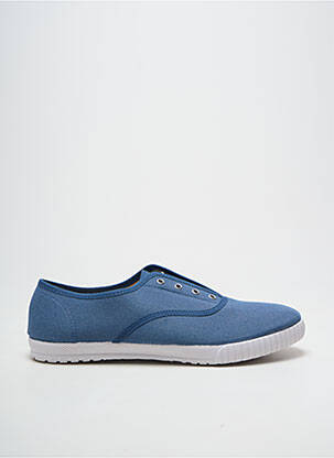 Slip ons semelle amovible talon plat jusqu'à 3cm bleu SEMELFLEX femme
