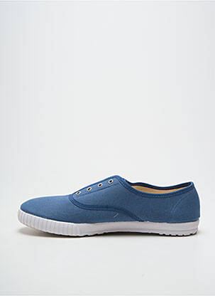 Slip ons semelle amovible talon plat jusqu'à 3cm bleu SEMELFLEX femme