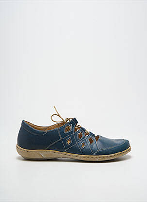Chaussures de confort fermeture lacets talon plat jusqu'à 3cm bleu MOOVA femme