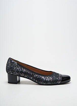 Escarpins tissage satiné talon de 4 à 6cm noir SWEET femme