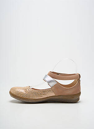 Ballerines fermeture scratch talon plat jusqu'à 3cm beige SWEET femme