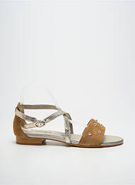 Sandales/nu pieds chiquet talon plat jusqu'à 3cm or J.METAYER femme