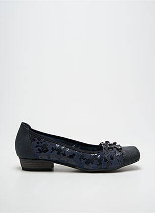 Ballerines impression talon plat jusqu'à 3cm bleu UN TOUR EN VILLE femme