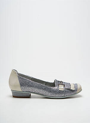 Ballerines talon bas talon plat jusqu'à 3cm argent UN TOUR EN VILLE femme
