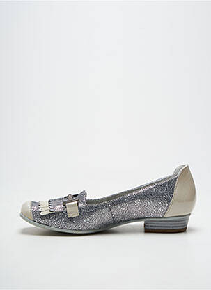 Ballerines talon bas talon plat jusqu'à 3cm argent UN TOUR EN VILLE femme
