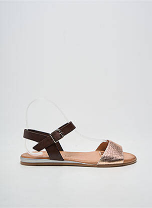 Sandales/nu pieds tissage satiné talon plat jusqu'à 3cm rose RAQUEL PEREZ femme