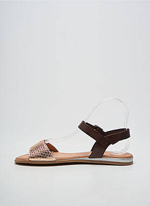 Sandales/nu pieds tissage satiné talon plat jusqu'à 3cm rose RAQUEL PEREZ femme