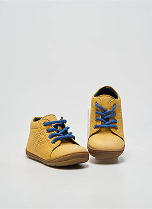 Bottillons fermeture lacets bout rond jaune BELLAMY garçon
