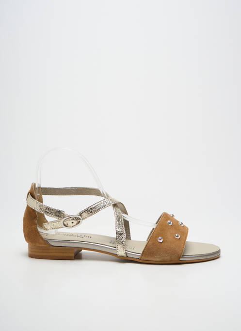 Sandales/nu pieds chiquet talon plat jusqu'à 3cm or J.METAYER femme