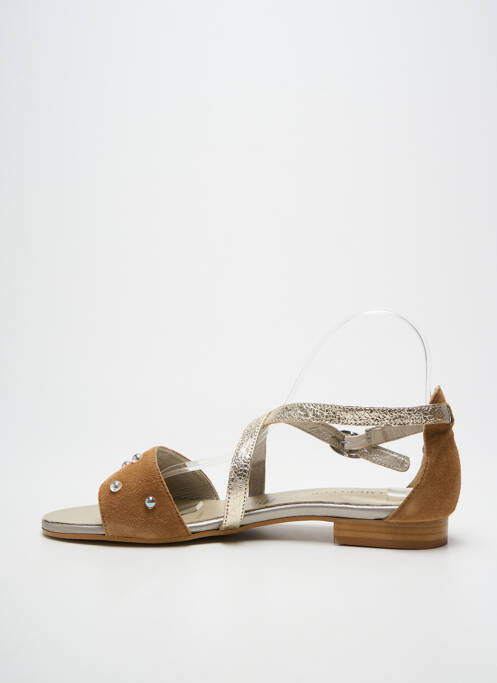 Sandales/nu pieds chiquet talon plat jusqu'à 3cm or J.METAYER femme