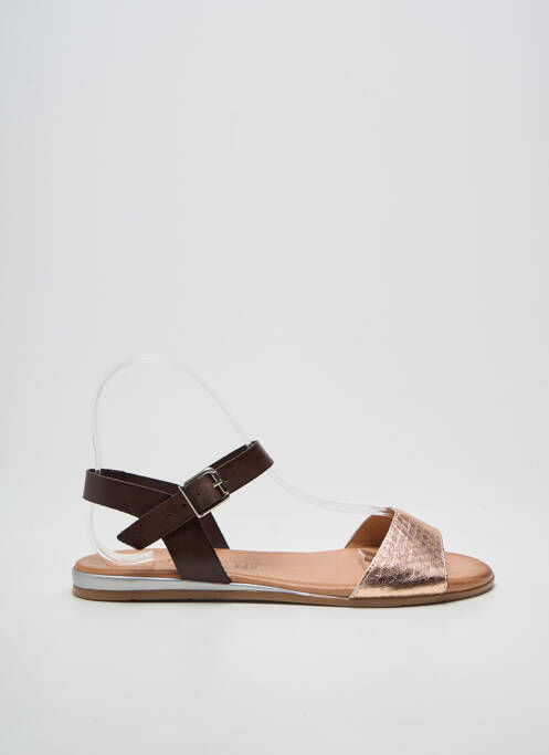 Sandales/nu pieds tissage satiné talon plat jusqu'à 3cm rose RAQUEL PEREZ femme