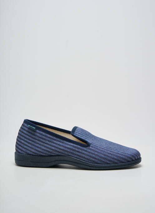 Chaussons/pantoufles bout rond bout rond bleu LA VAGUE homme