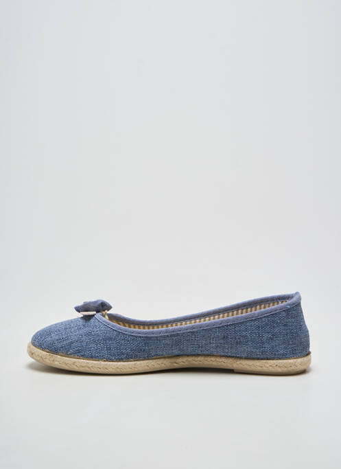 Espadrilles bout rond talon plat jusqu'à 3cm bleu LA VAGUE femme