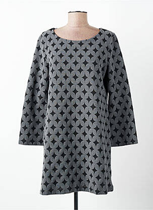 Robe pull stretch manches longues gris SENORETTA femme