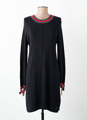 Robe pull stretch manches longues noir FELINO femme