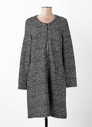 Robe mi-longue manches longues manches longues noir SENORETTA femme