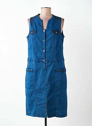Robe mi-longue sans manche sans manche bleu FELINO femme