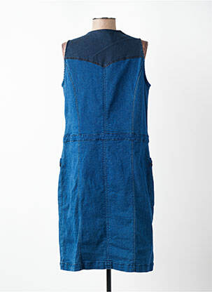 Robe mi-longue sans manche sans manche bleu FELINO femme
