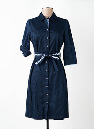Robe mi-longue manches 3/4 manches 3/4 bleu BARILOCHE femme