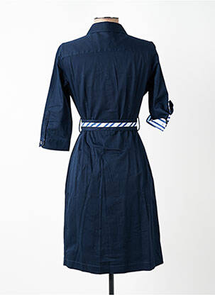 Robe mi-longue manches 3/4 manches 3/4 bleu BARILOCHE femme