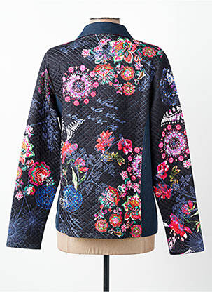 Veste casual col tailleur bleu KALISSON femme