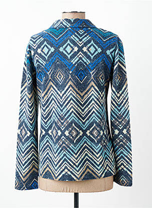 Pull coupe cintrée manches longues bleu GEVANA femme
