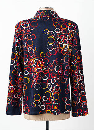 Chemisier coupe cintrée manches longues bleu GEVANA femme