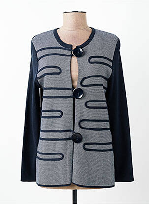 Gilet manches longues stretch bleu CHASSAGNARD femme