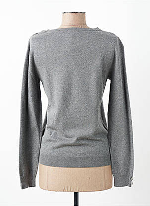Pull stretch manches longues gris FELINO femme