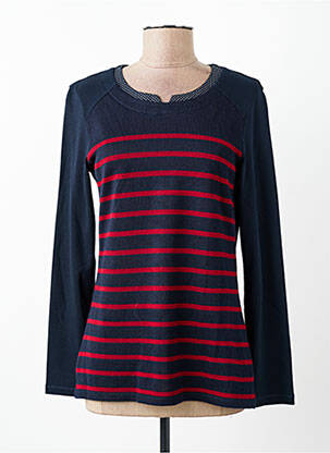 Pull coupe cintrée manches longues bleu LE CABESTAN femme
