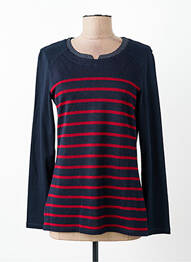 Pull coupe cintrée manches longues bleu LE CABESTAN femme