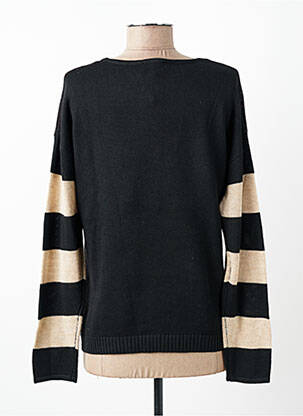 Pull stretch manches longues noir FELINO femme