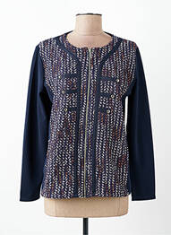 Veste casual col rond bleu LE CABESTAN femme