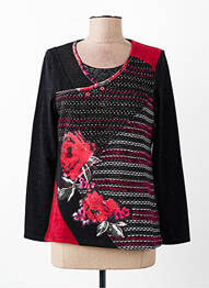 Pull coupe cintrée manches longues noir KALISSON femme