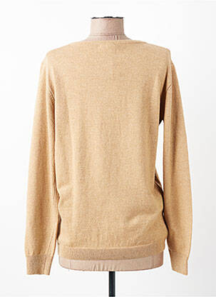 Gilet manches longues col rond beige FELINO femme