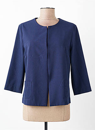 Veste chic tissage crêpe bleu SISTTER femme