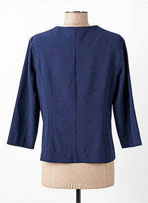 Veste chic tissage crêpe bleu SISTTER femme