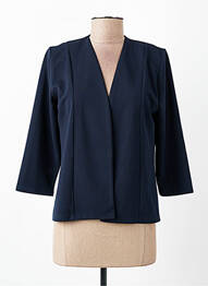 Veste chic col v bleu GEVANA femme