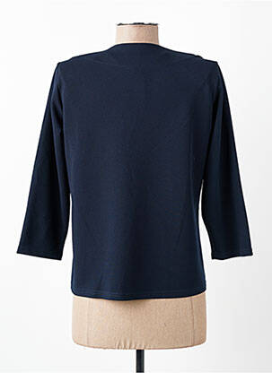 Veste chic col v bleu GEVANA femme