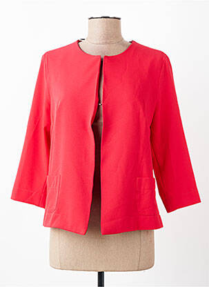 Veste chic tissage crêpe rouge SISTTER femme