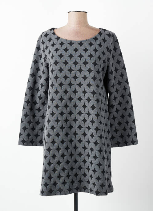 Robe pull stretch manches longues gris SENORETTA femme